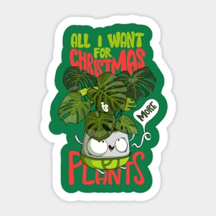 All I want for Christmas is more plants! Sticker